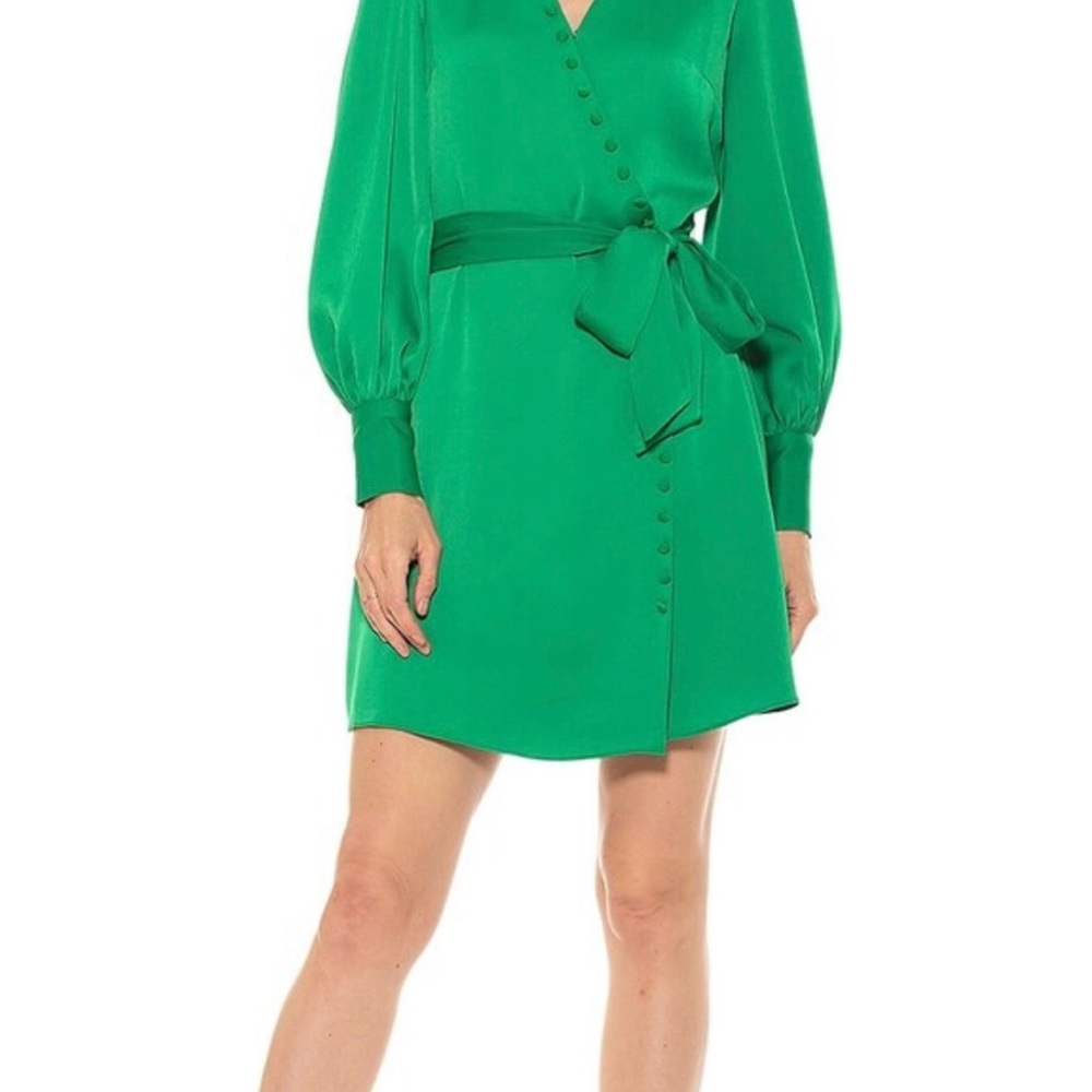 Chic Green Button-Down Dress